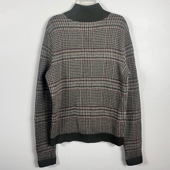 Ralph Lauren Gingham Neutral Indie Sleeze Cotton Zip Up Sweater Jacket - Picture 5 of 6